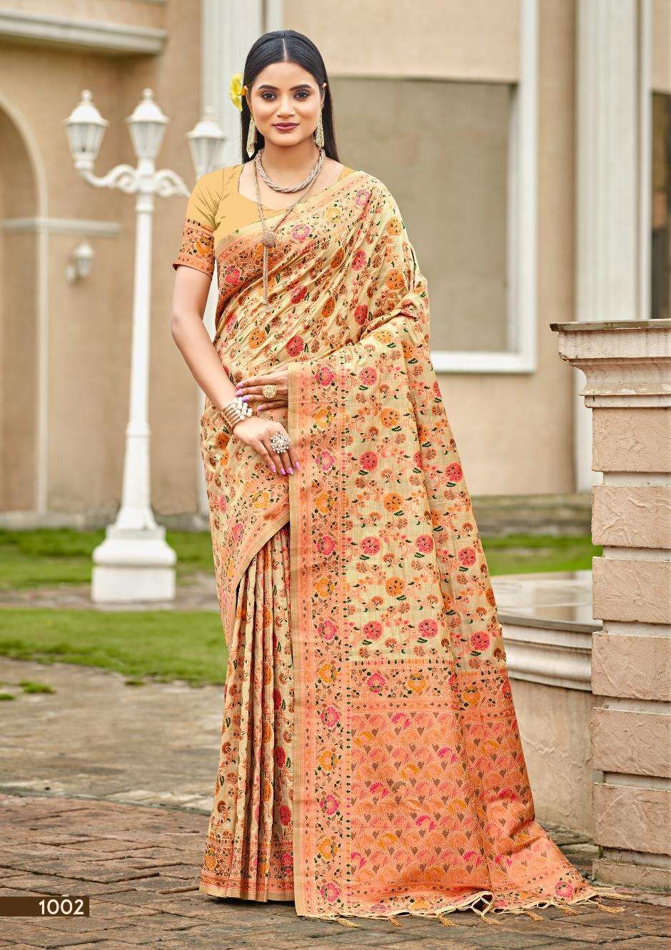 sangam bunawat crystal silk silk regal look saree catalog