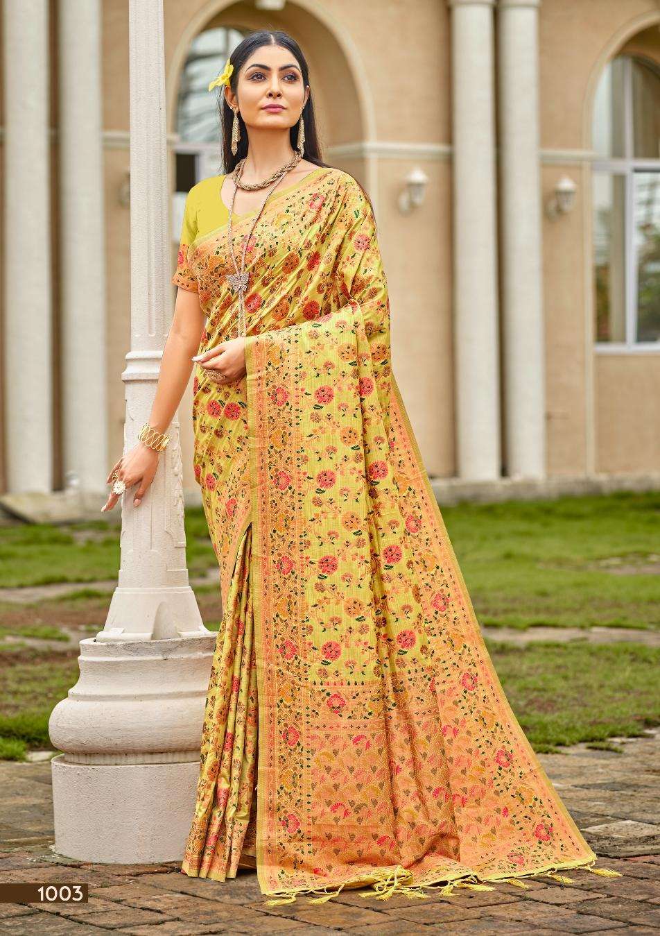 sangam bunawat crystal silk silk regal look saree catalog