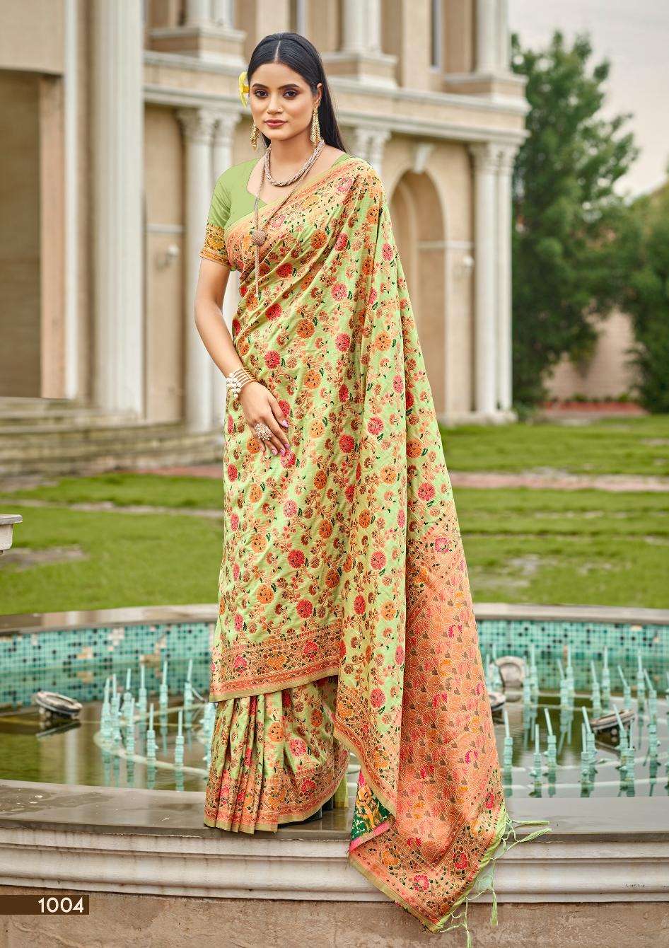 sangam bunawat crystal silk silk regal look saree catalog