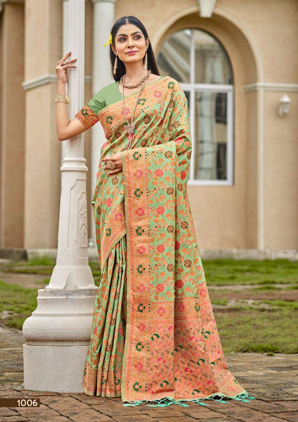 sangam bunawat crystal silk silk regal look saree catalog