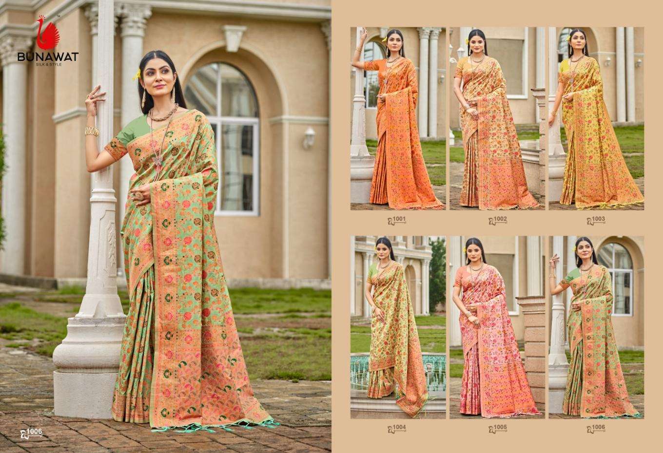 sangam bunawat crystal silk silk regal look saree catalog