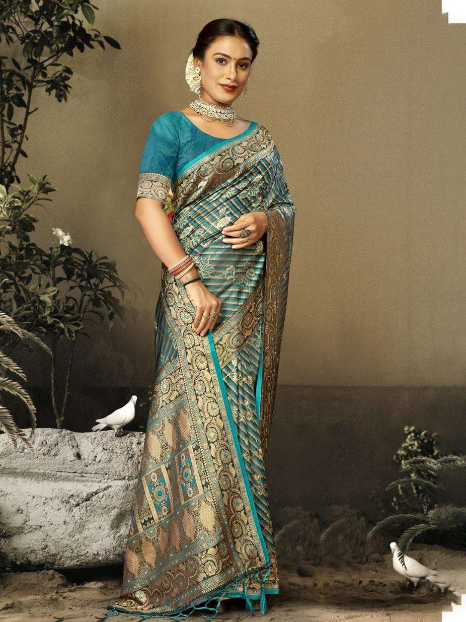 sangam prints bunawat alveer satan satin silk exclusive look saree catalog