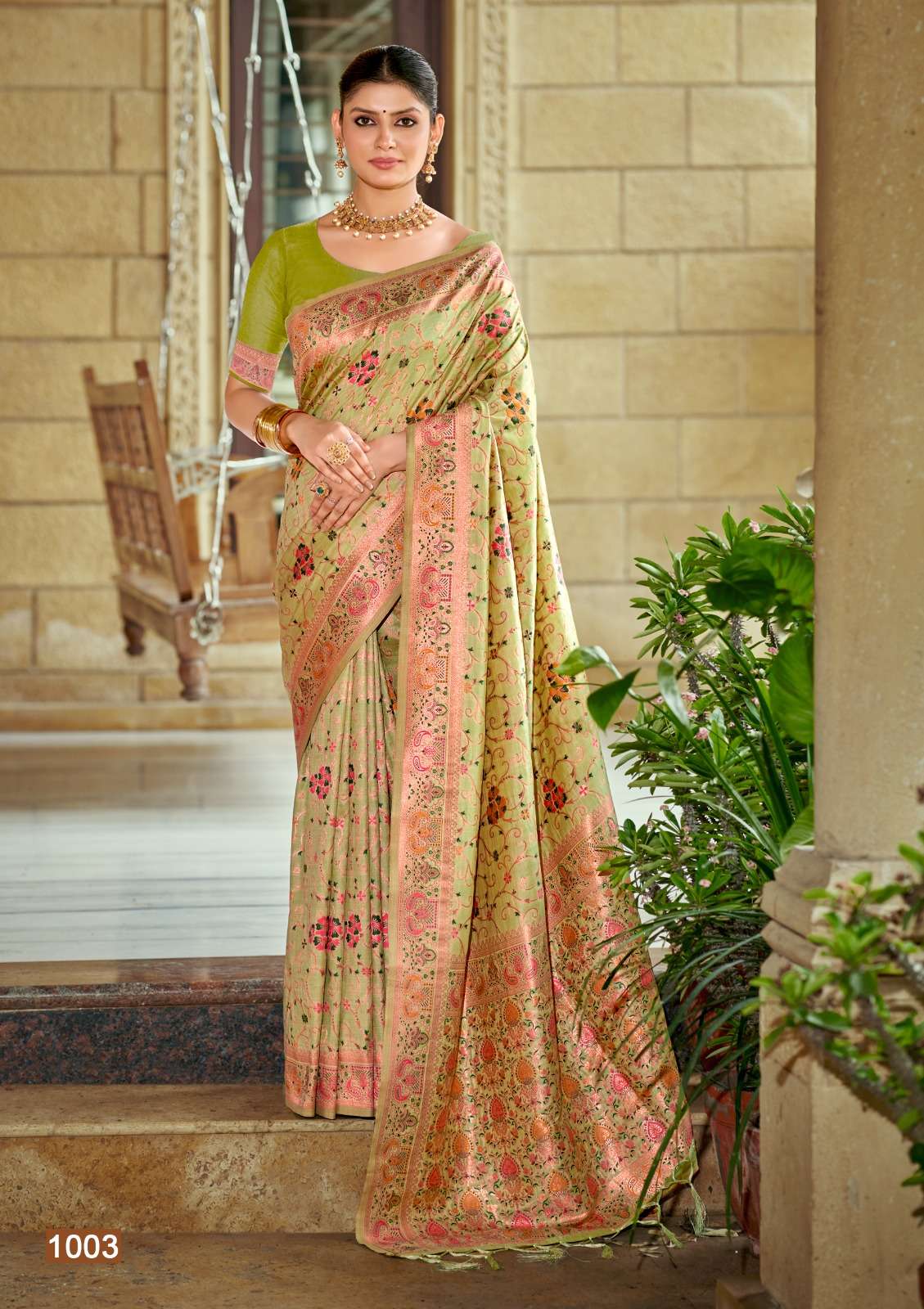 sangam prints bunawat Anmol Prabha silk exclusive look saree catalog