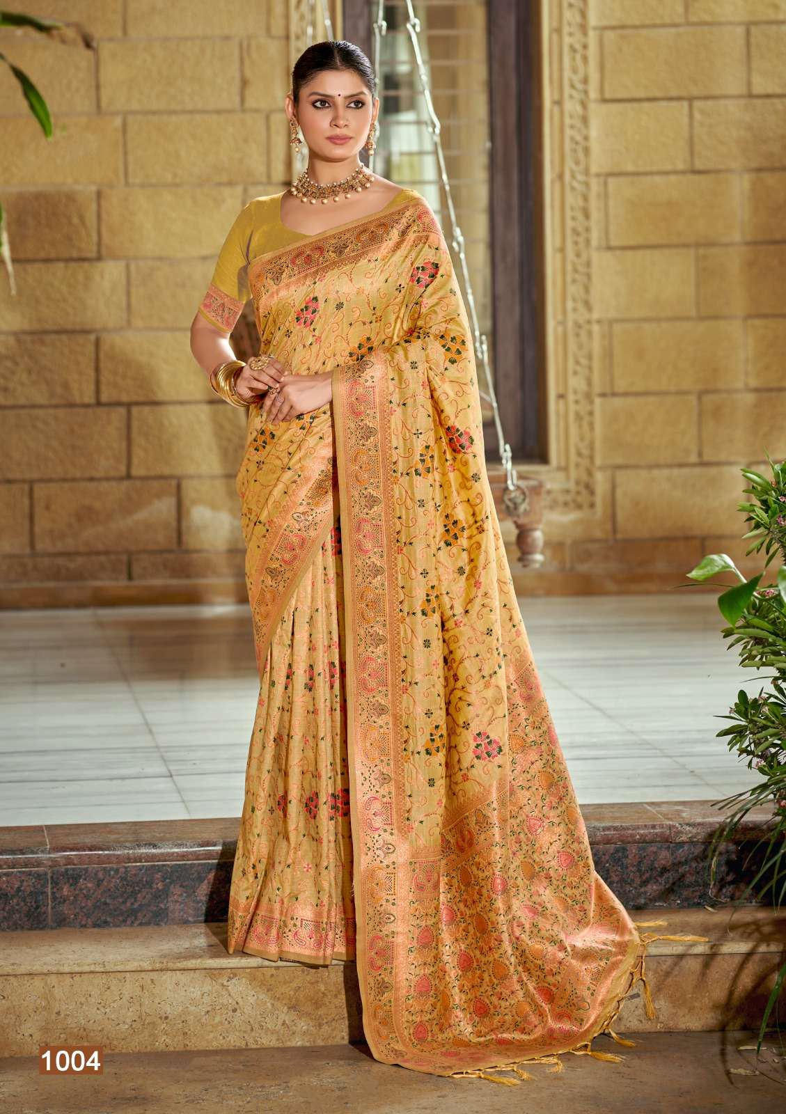 sangam prints bunawat Anmol Prabha silk exclusive look saree catalog