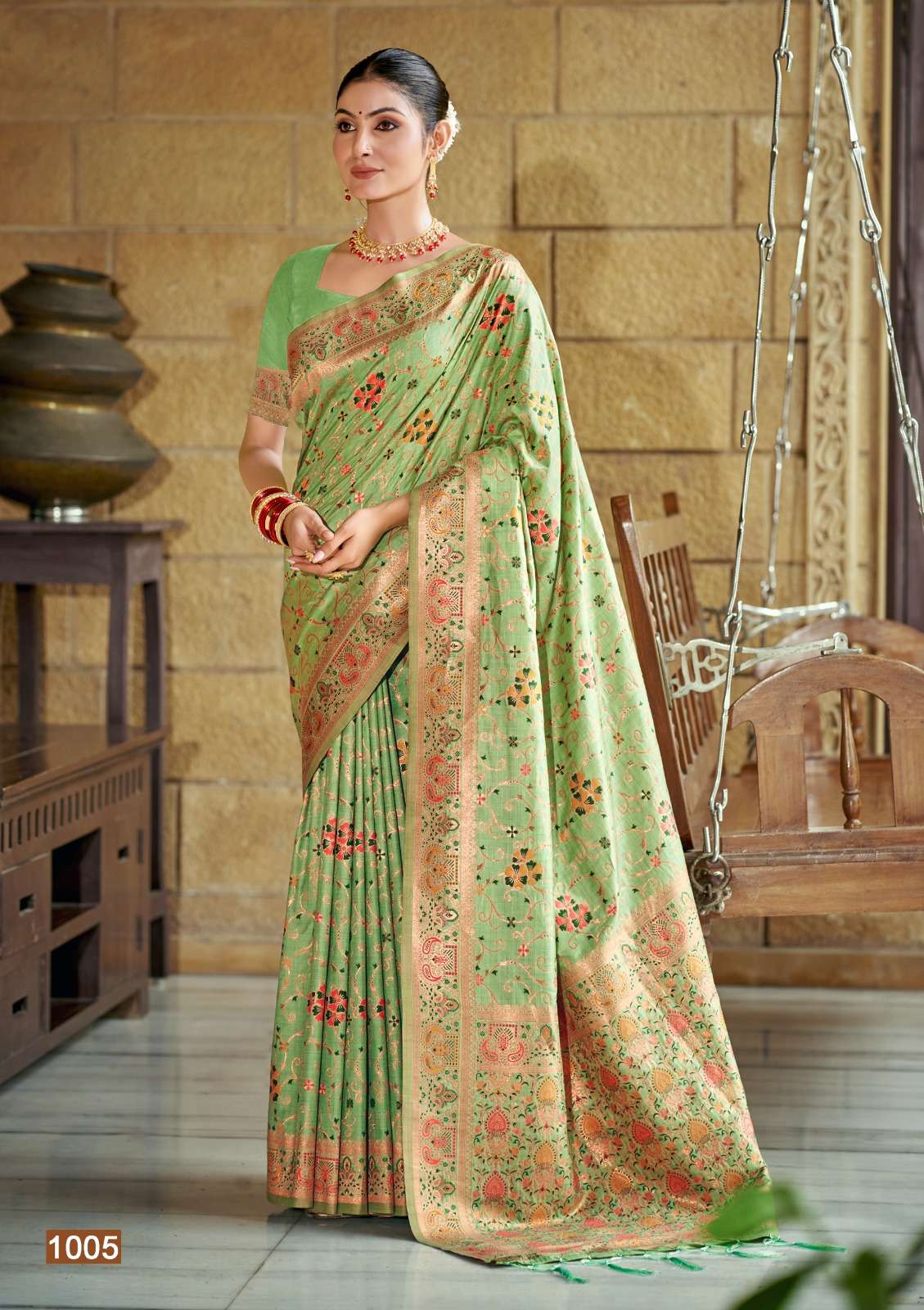 sangam prints bunawat Anmol Prabha silk exclusive look saree catalog