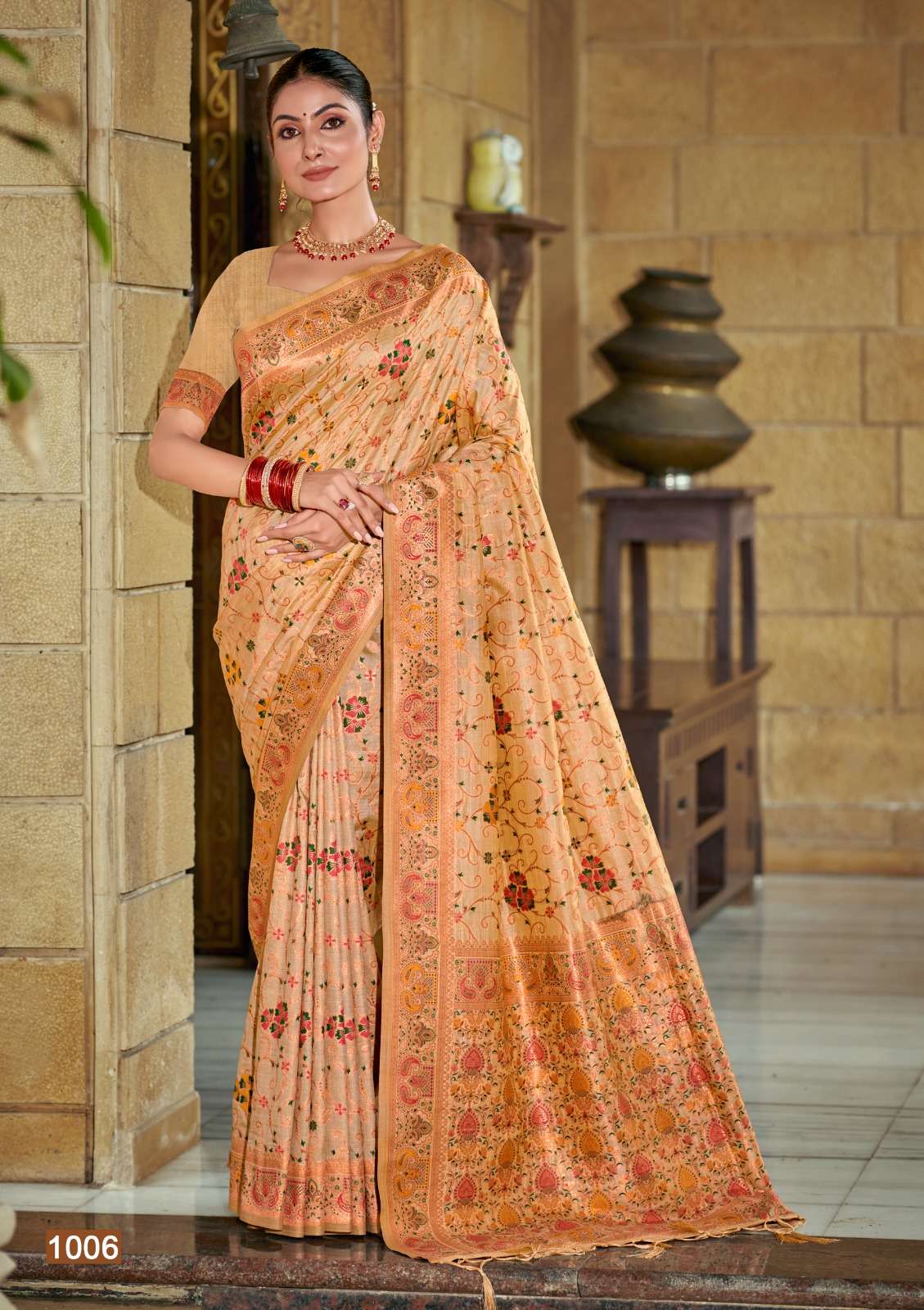 sangam prints bunawat Anmol Prabha silk exclusive look saree catalog