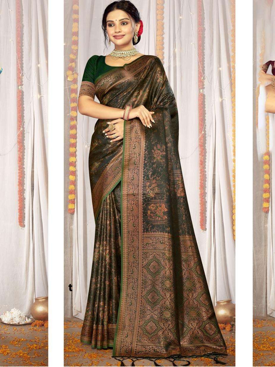 sangam prints bunawat aradhya satan satin silk exclusive look saree catalog