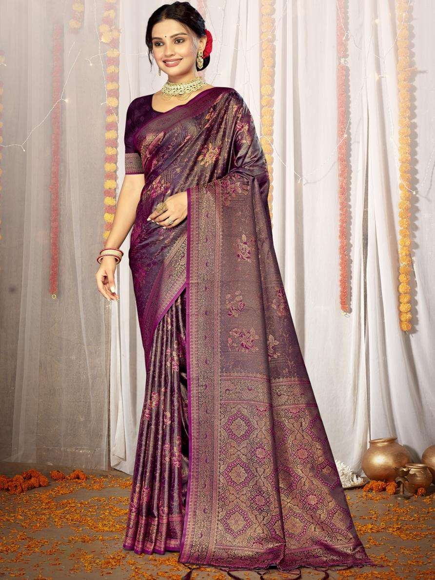 sangam prints bunawat aradhya satan satin silk exclusive look saree catalog