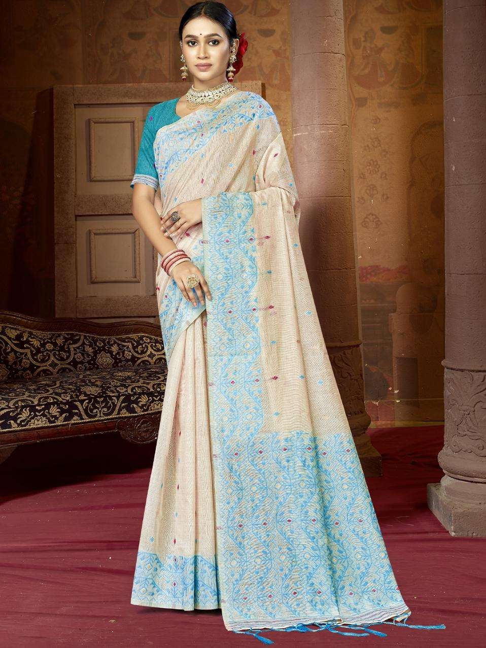 sangam prints bunawat rajyog cotton exclusive look saree catalog