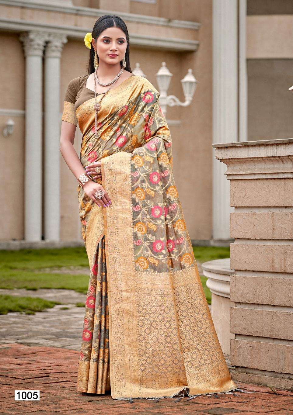 sangam prints bunawat Roopnikhar silk exclusive look saree catalog