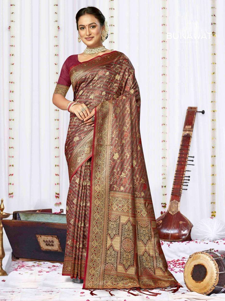 sangam prints bunawat sagarika satan satin silk exclusive look saree catalog