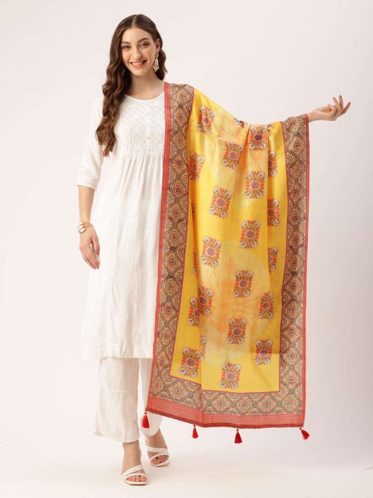 sangam prints bunawat Sangam Dupatta Vol 2 cotton with tussle exclusive look dupatta catalog