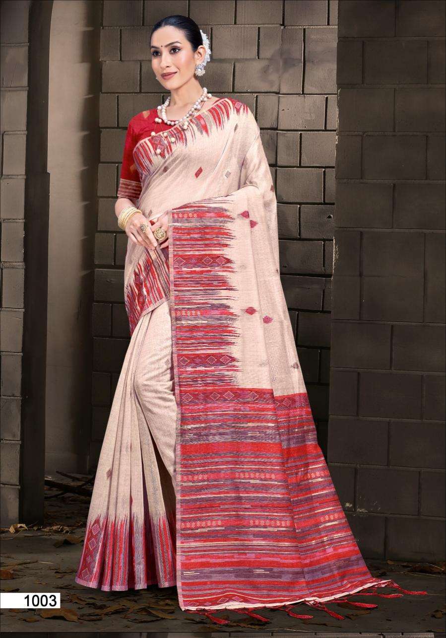 sangam prints bunawat Suhashini cotton innovative look saree catalog