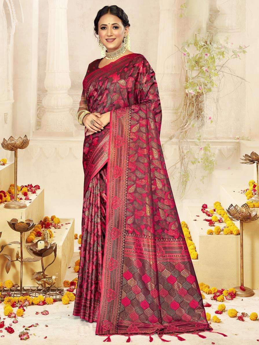 sangam prints bunawat sulekha satan   satin silk decent look saree catlog