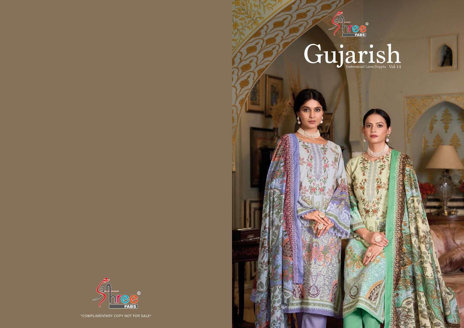 shree fabs guzarish vol 14mal mal cotton decent look salwar suit with cotton dupatta catalog