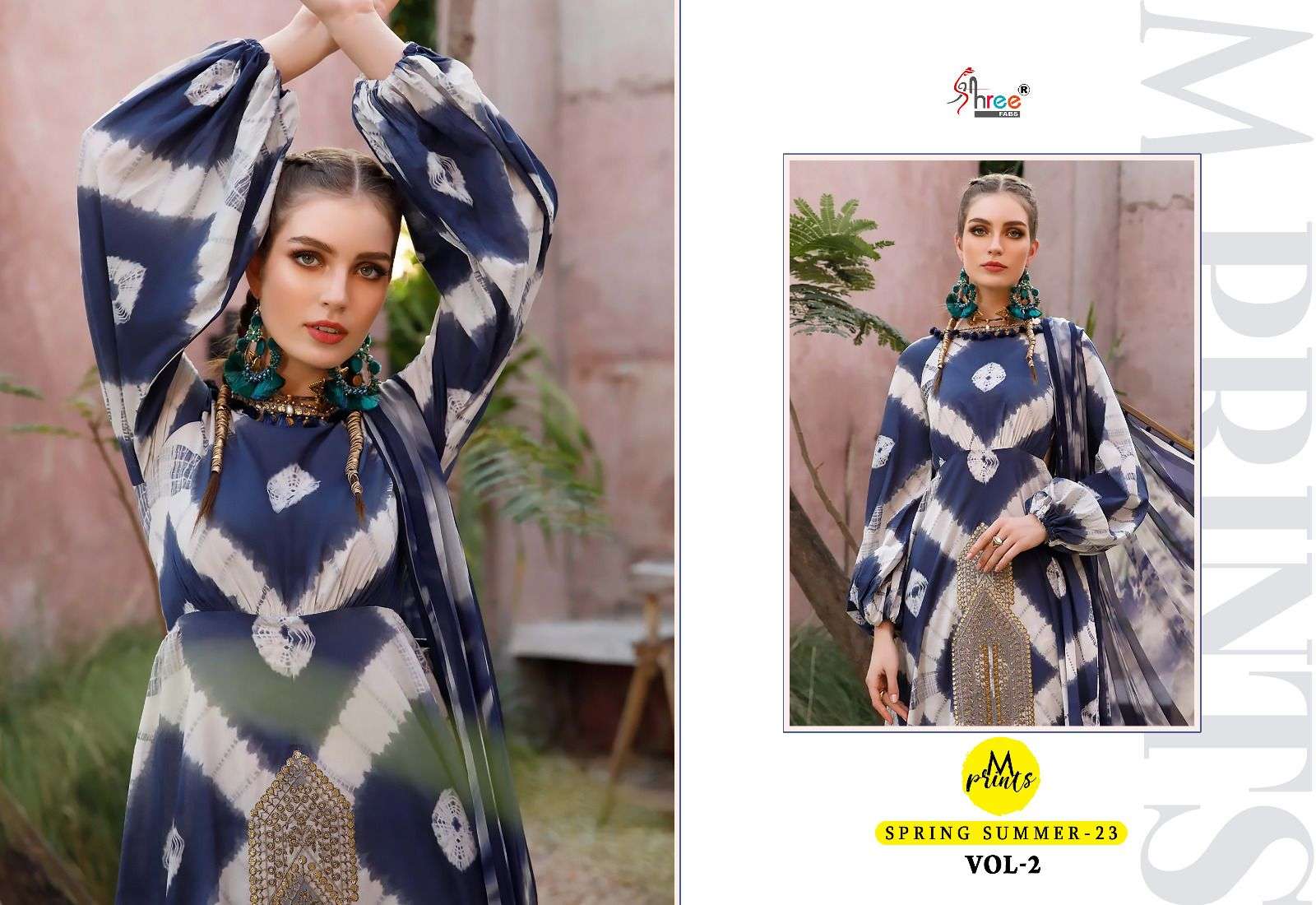 shree fabs m print spring summer 23 vol 02 cotton decent look salawr suit wit cotton dupatta catalog