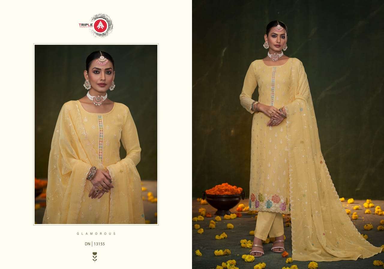 triple aaa eema crunchi silk catchy look salwar suit catalog