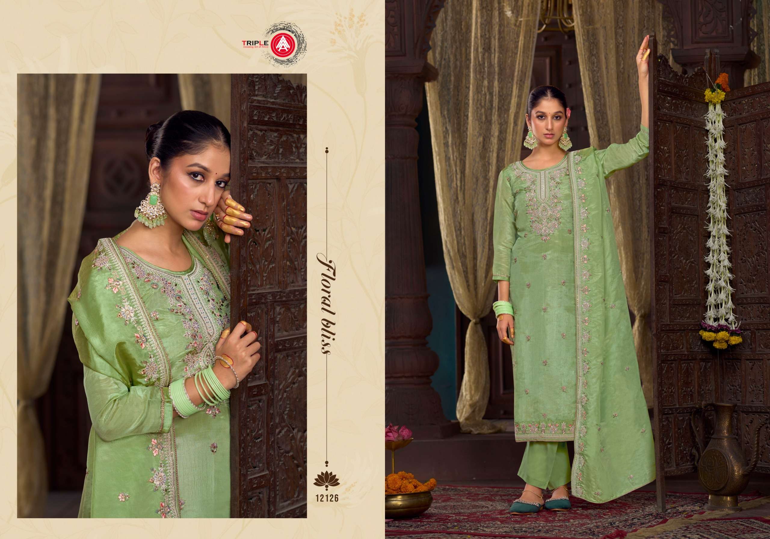 triple aaa emily crush attrective look salwar suit catalog