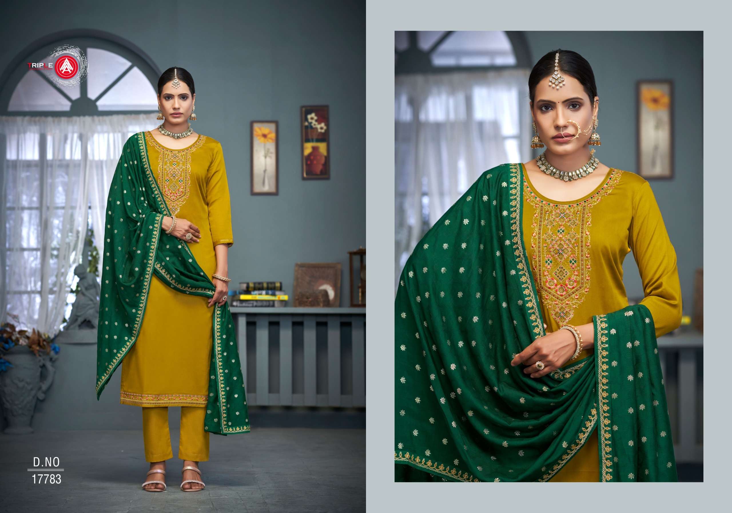 triple aaa herisa pure jam cotton attrective look salwar suit catalog