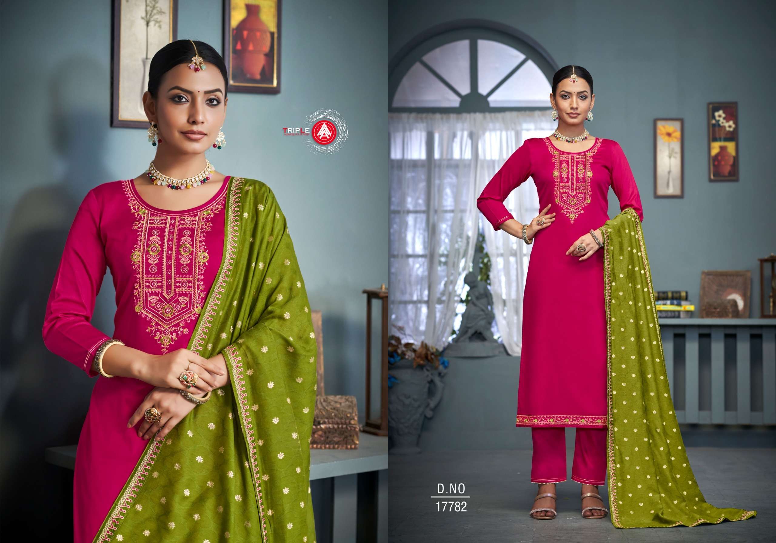 triple aaa herisa pure jam cotton attrective look salwar suit catalog