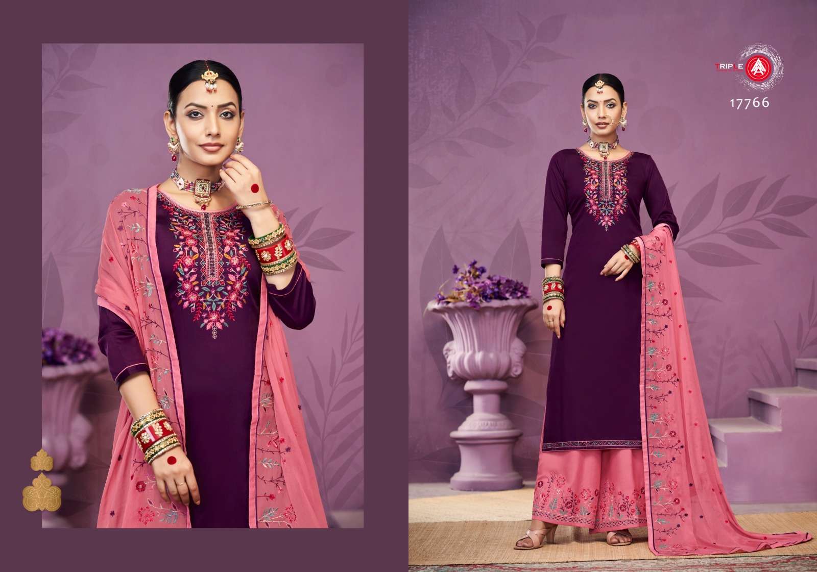 triple aaa kalash edtion 8 pure jam cotton exclusive look salwar suit catalog