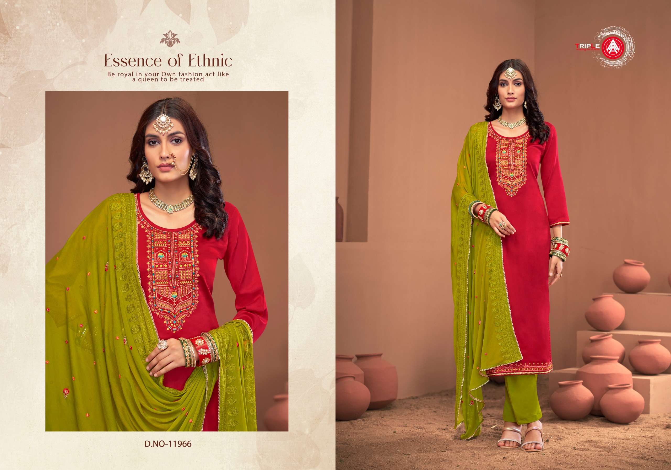 triple aaa noopur edition 3 pure jam silk cotton exclusive look salwar suit catalog