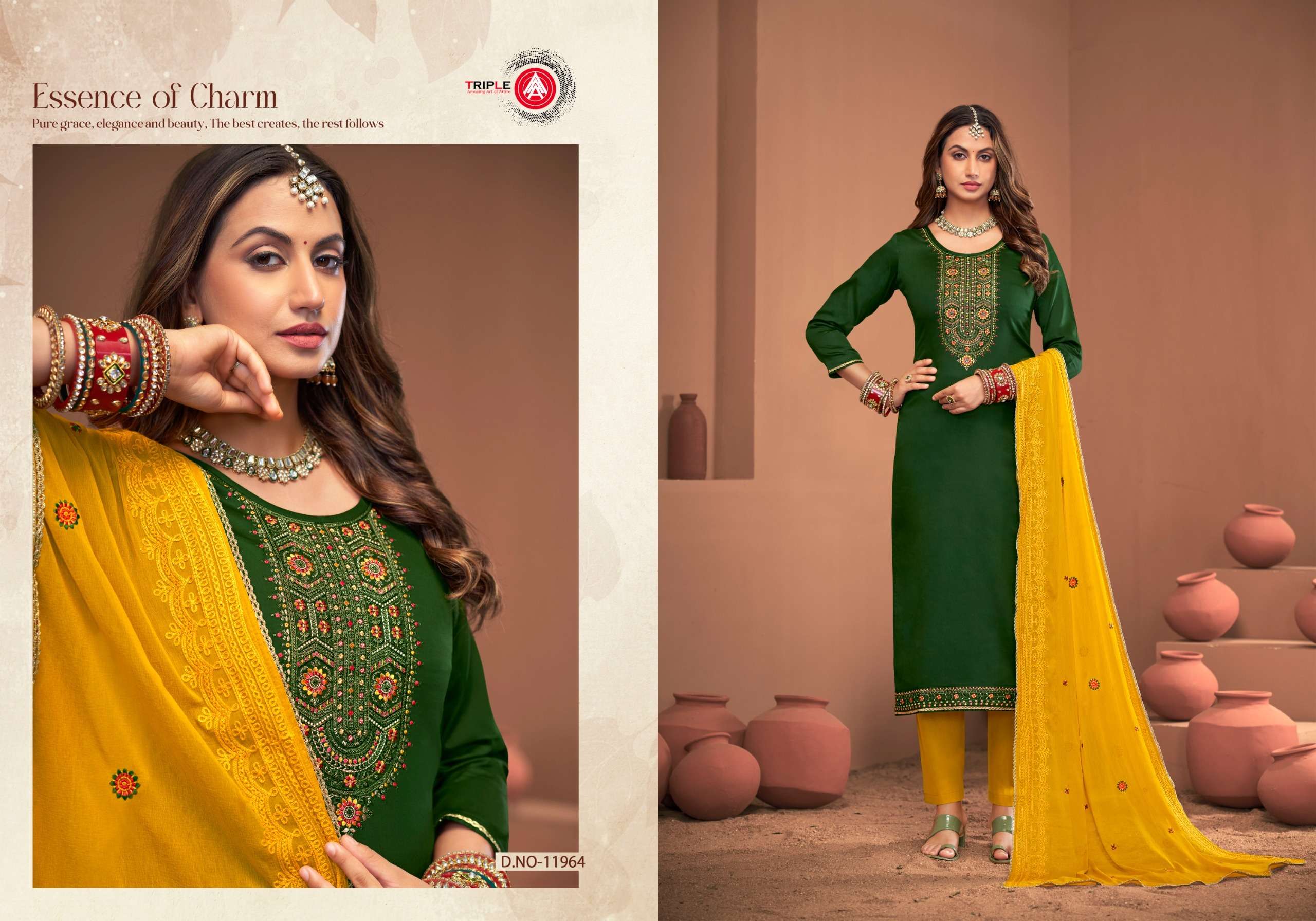 triple aaa noopur edition 3 pure jam silk cotton exclusive look salwar suit catalog