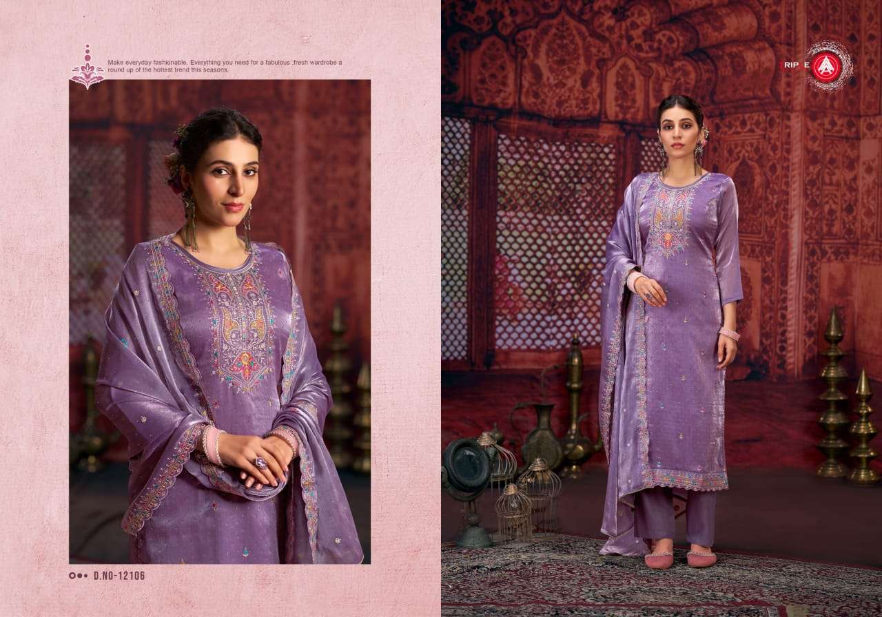 triple aaa scarlet bamberg silk attrective look salwar suit catalog