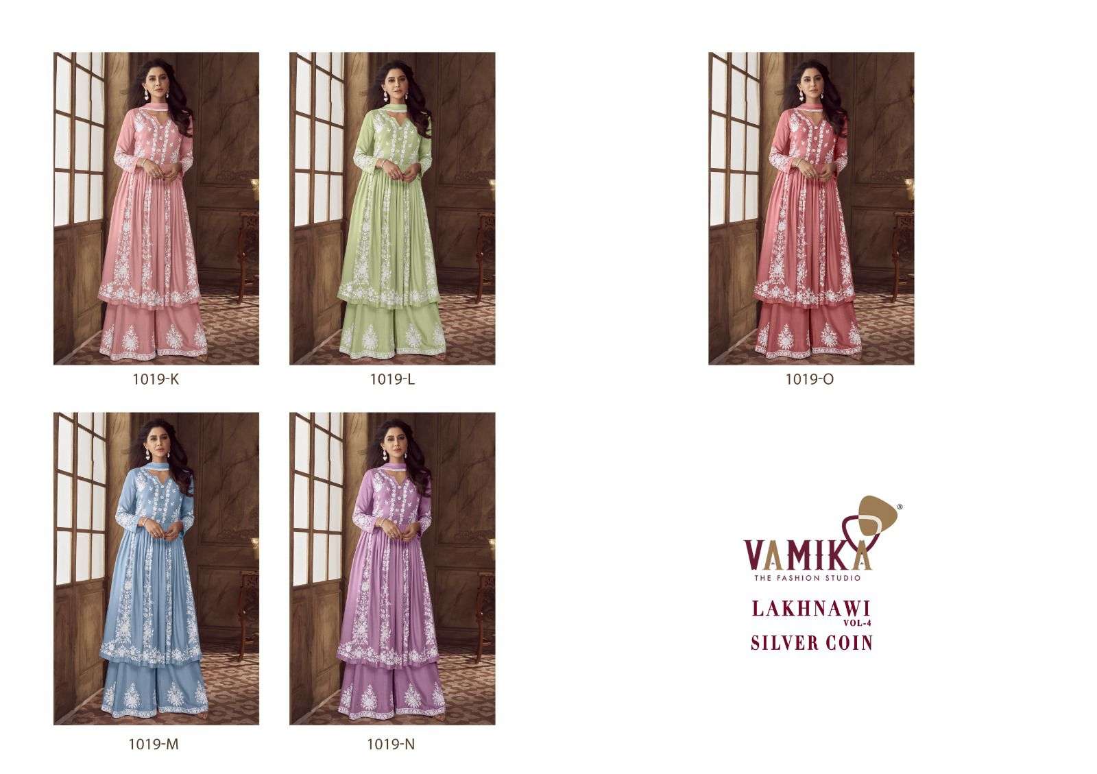 vamika tm lakhnavi vol 4 silver coin rayon exclusive look salwar suit catalog