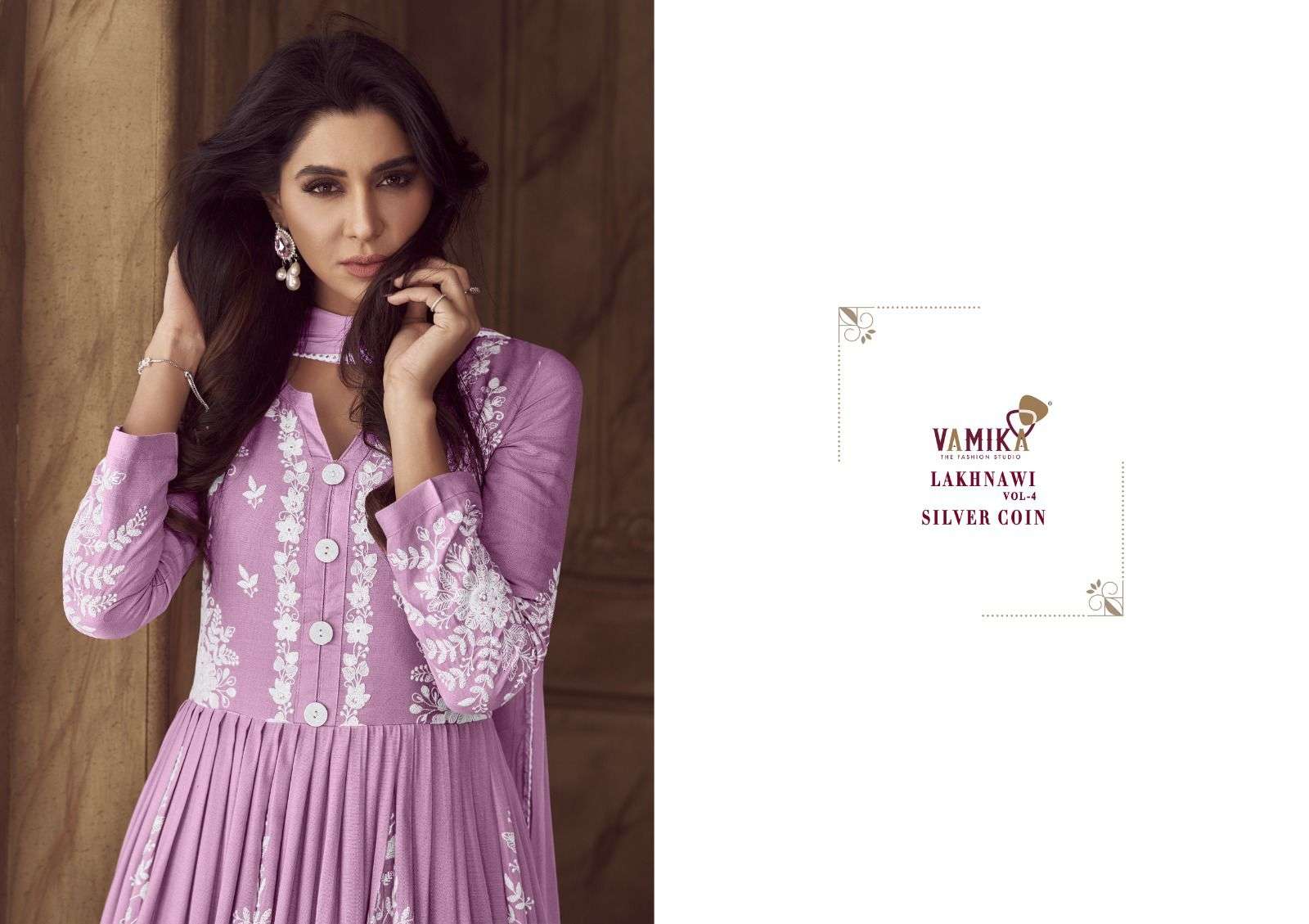 vamika tm lakhnavi vol 4 silver coin rayon exclusive look salwar suit catalog