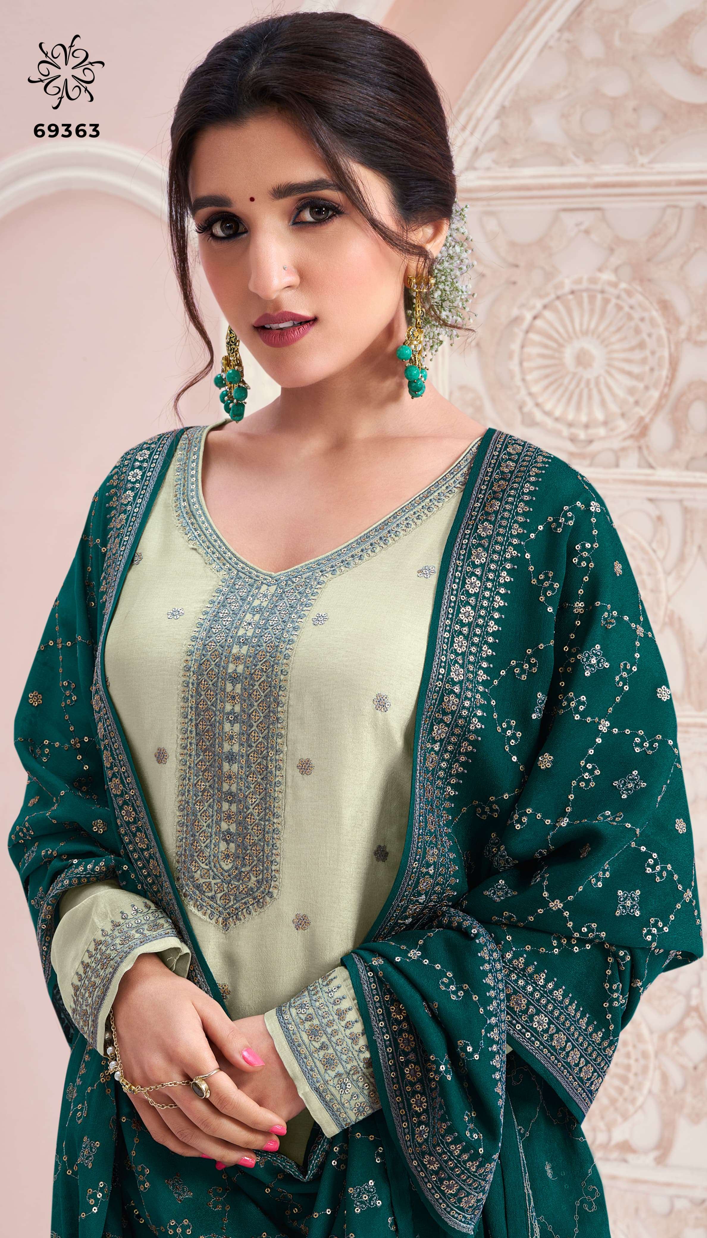 vinay fashion kuleesh siya thread embroidary moonga silk look salwar suit catalog