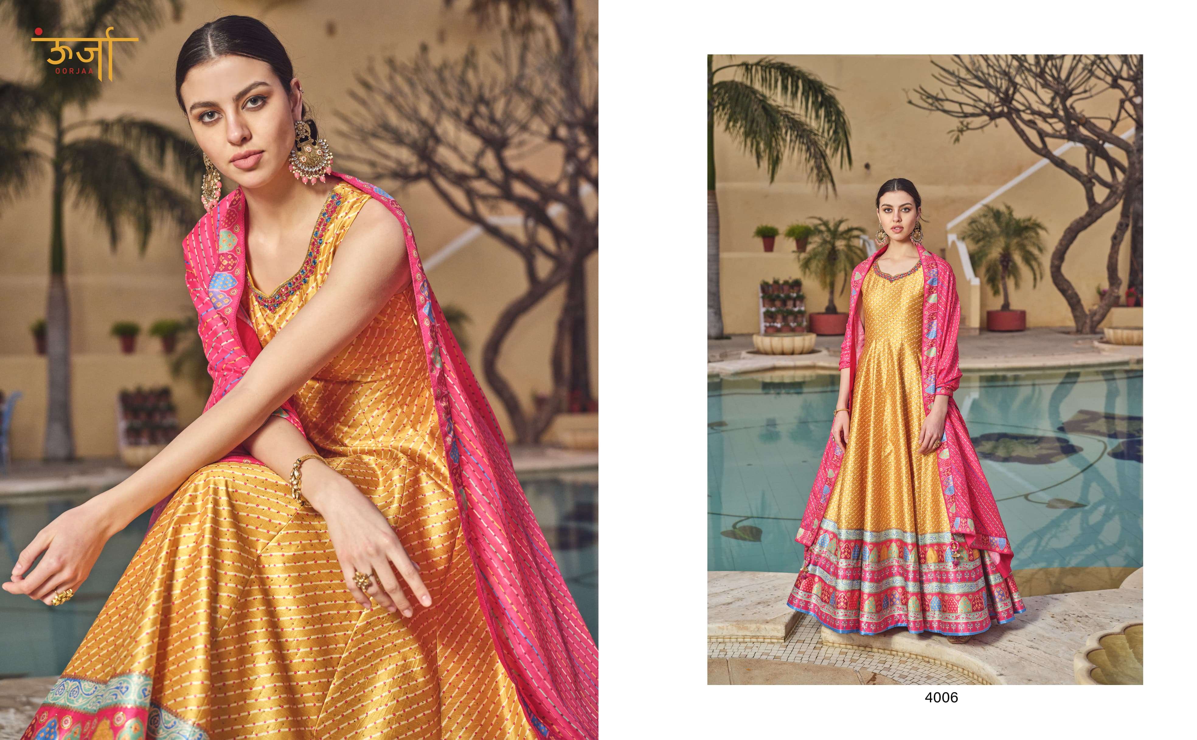 virasat masakali vol 7 muslin cherry silk attrective look gown with dupatta catalog