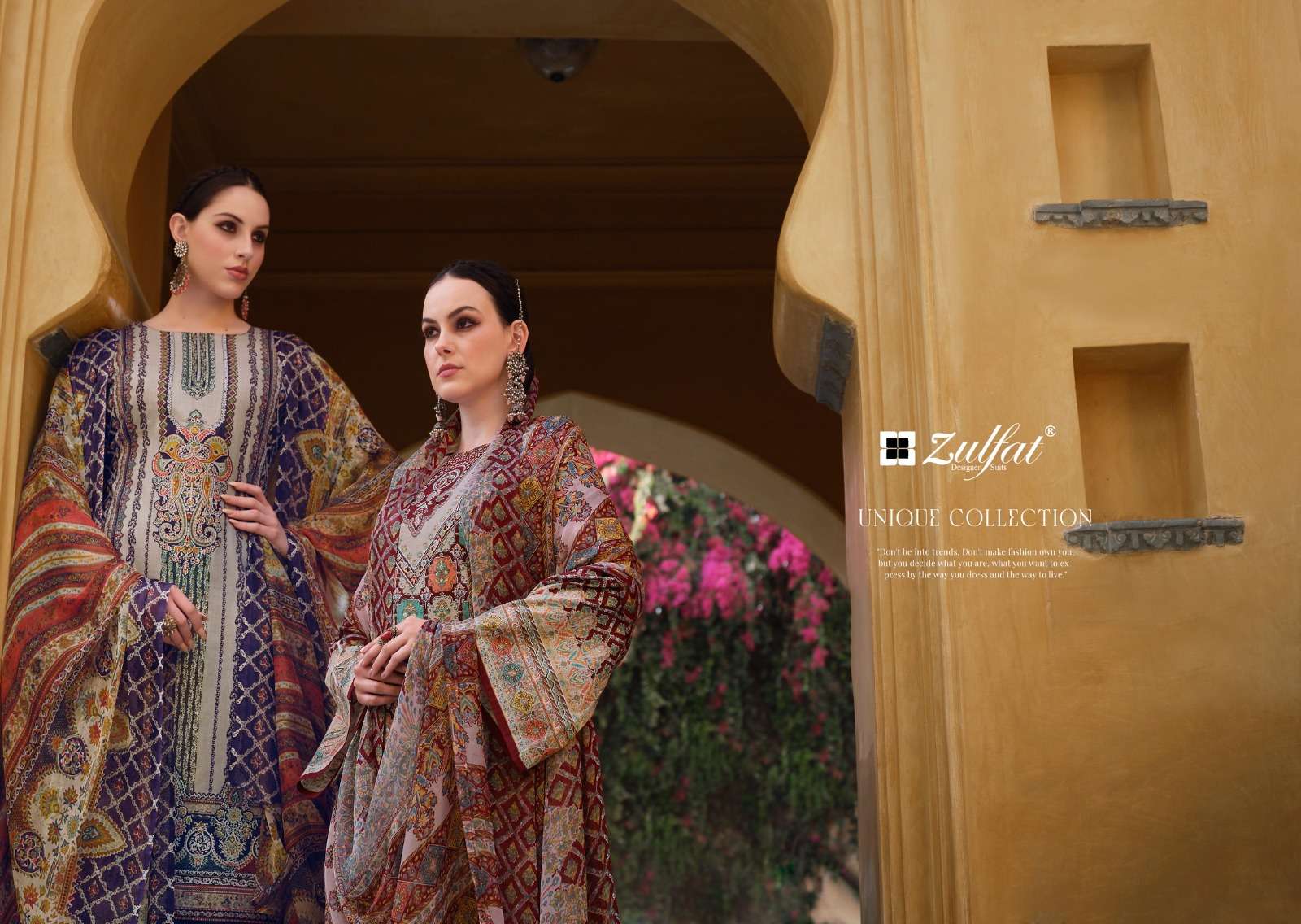 zulfat designer suits saima cotton regal look salwar suit catalog