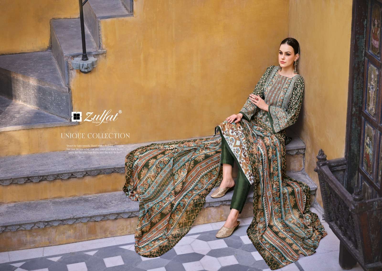 zulfat designer suits saima cotton regal look salwar suit catalog