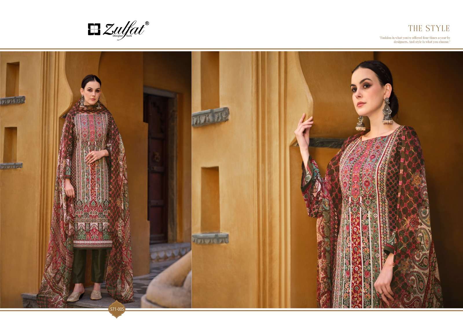 zulfat designer suits saima cotton regal look salwar suit catalog