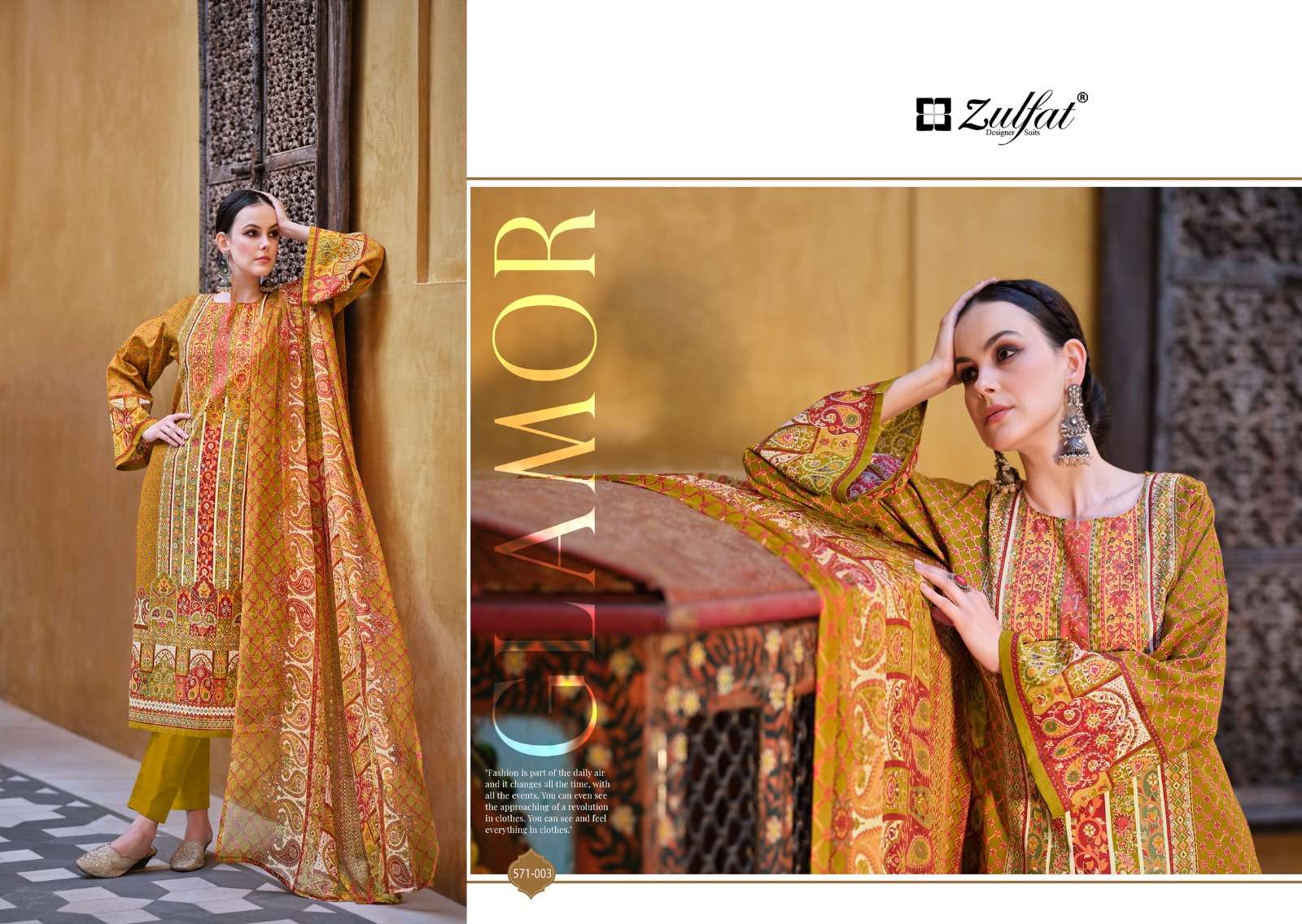 zulfat designer suits saima cotton regal look salwar suit catalog