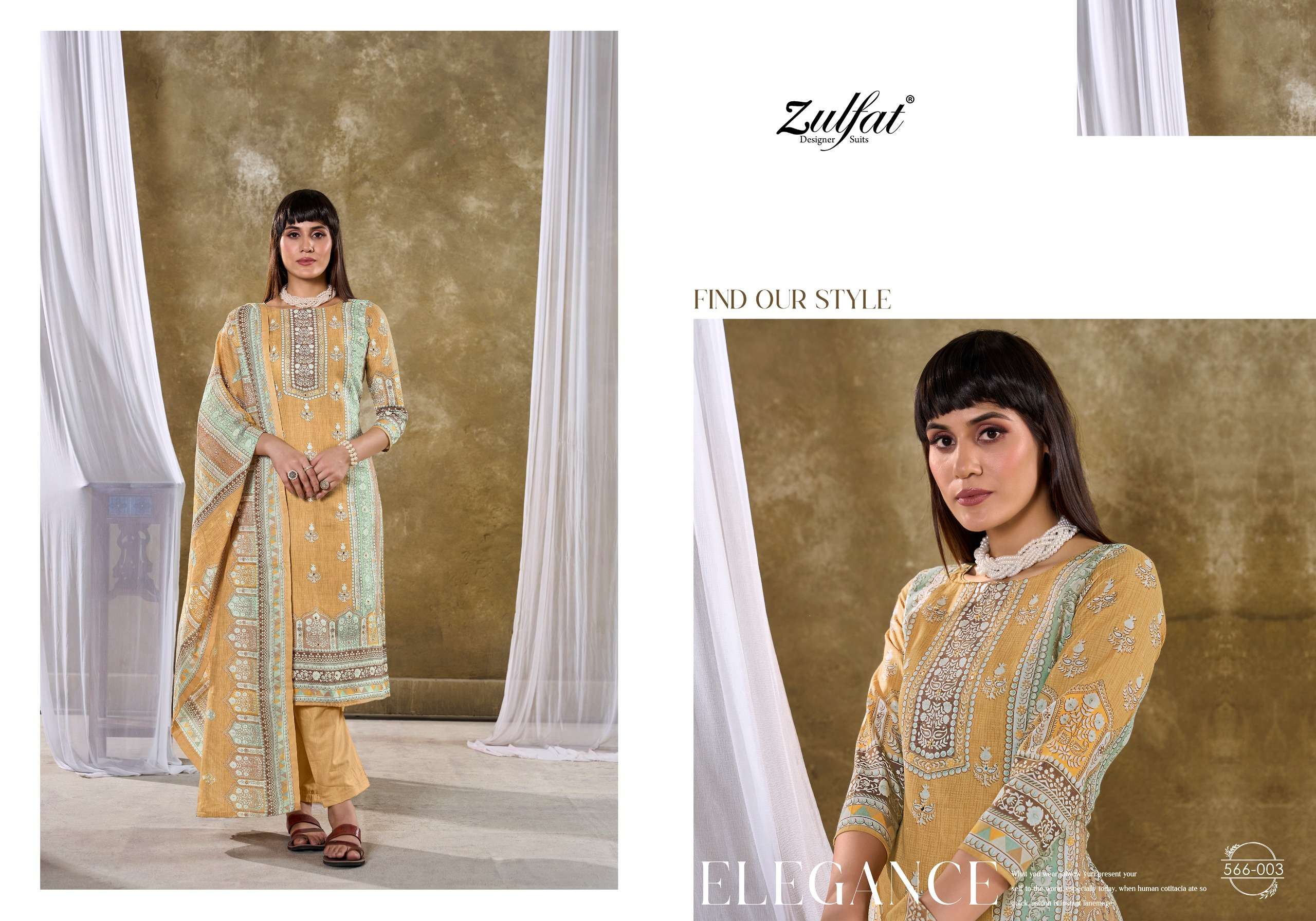 zulfat designer suits summer swag cotton regal look salwar suit catalog