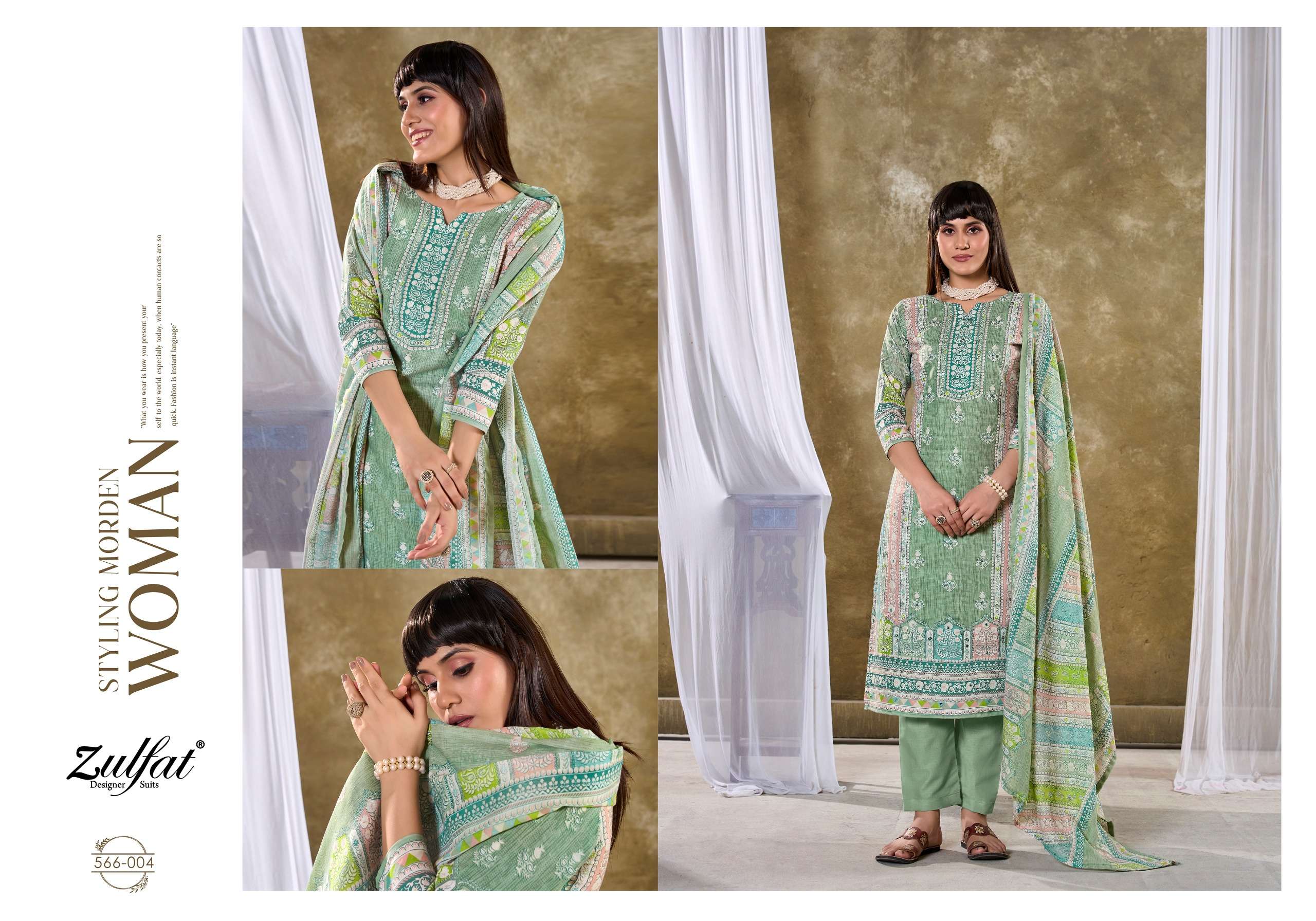 zulfat designer suits summer swag cotton regal look salwar suit catalog