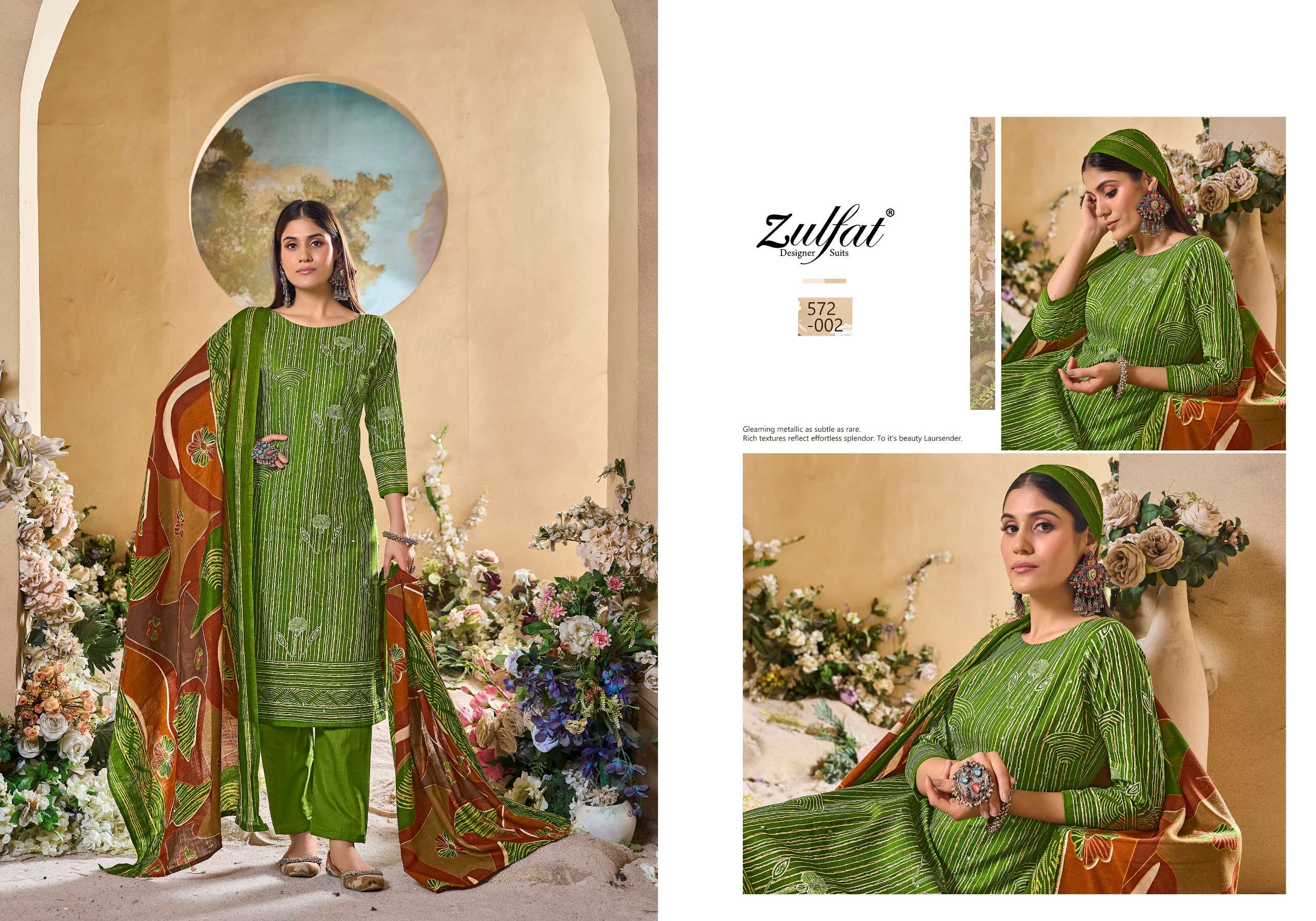 zulfat designer suits tania vol 5 cotton regal look salwar suit catalog