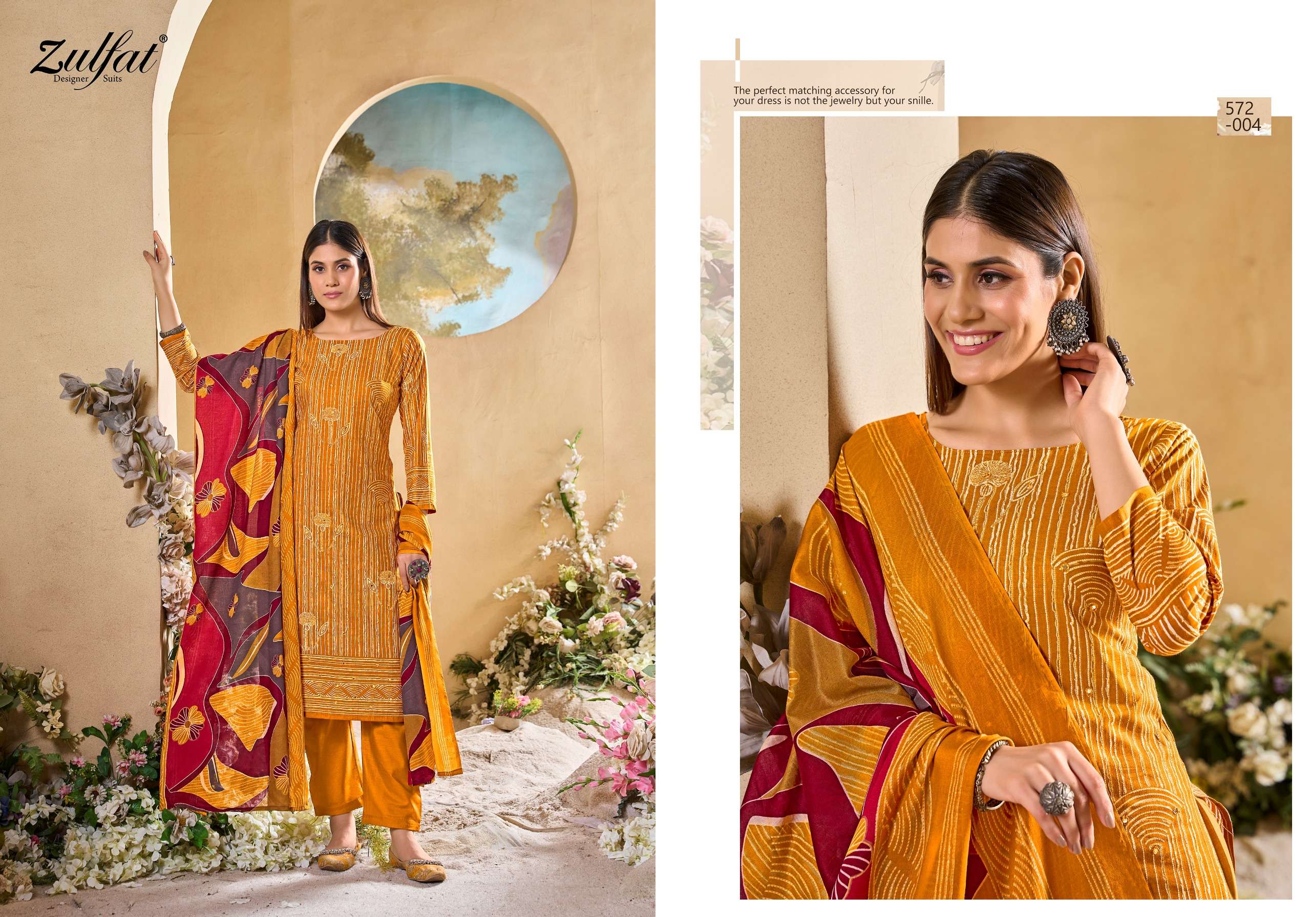 zulfat designer suits tania vol 5 cotton regal look salwar suit catalog