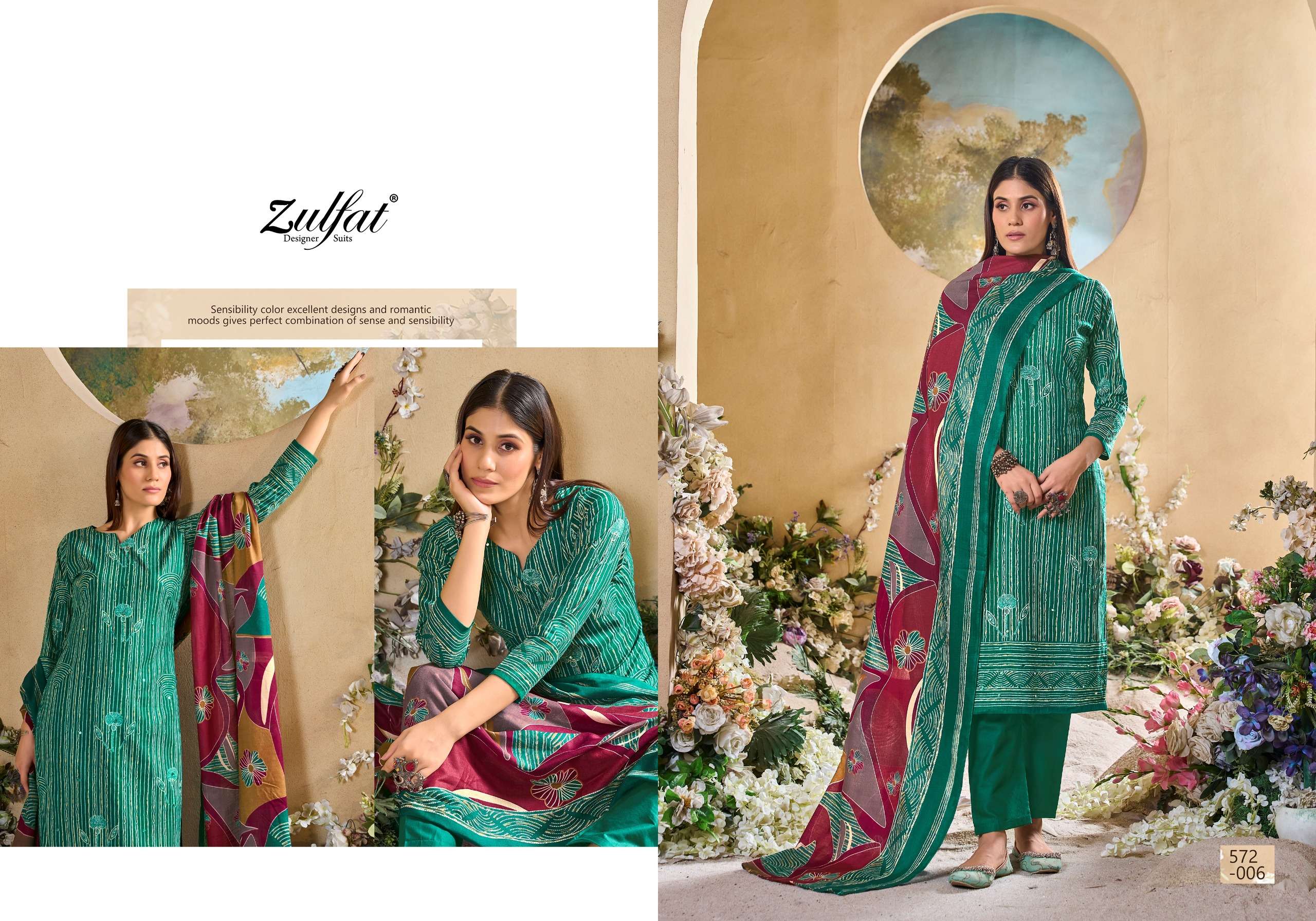 zulfat designer suits tania vol 5 cotton regal look salwar suit catalog