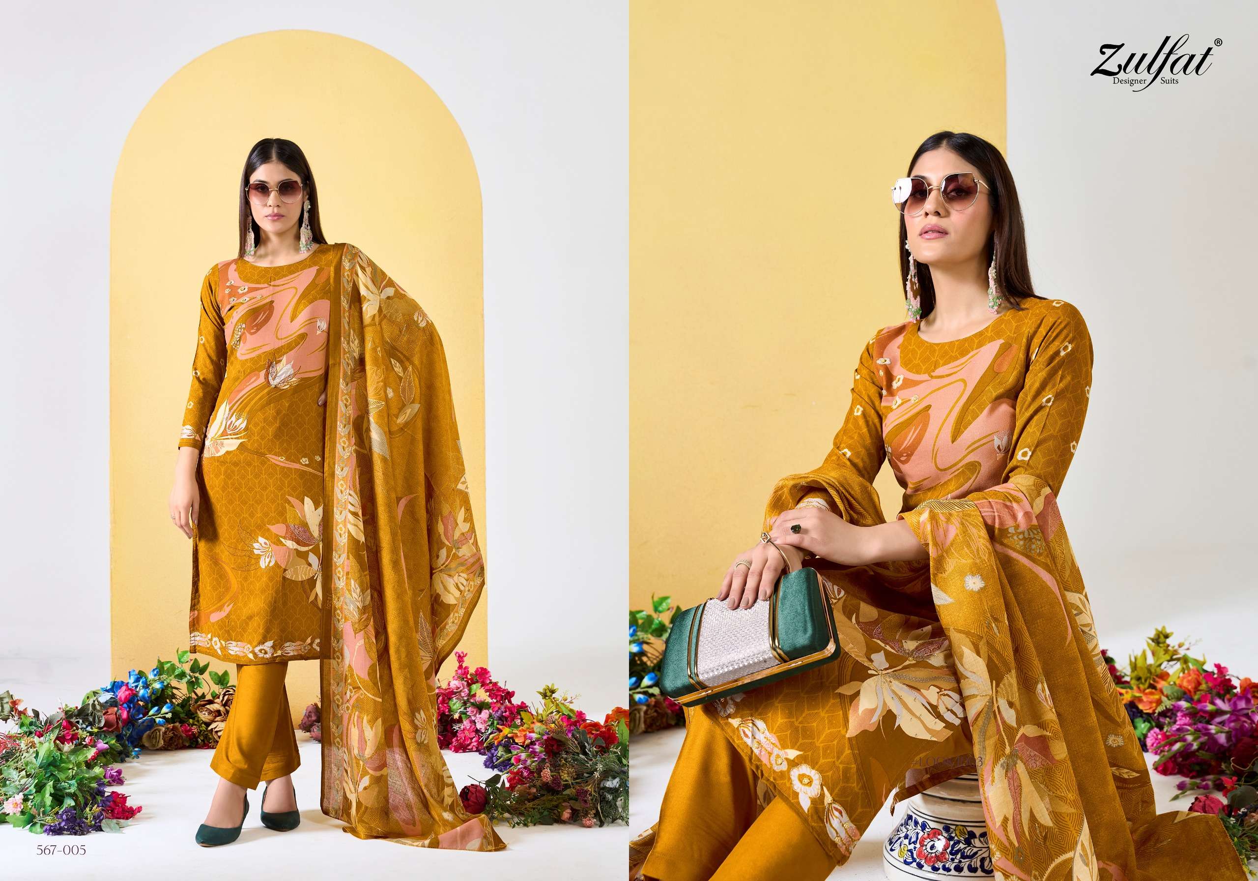 zulfat designer suits zahavi vol 2 viscose exclusive look salwar suit catalog