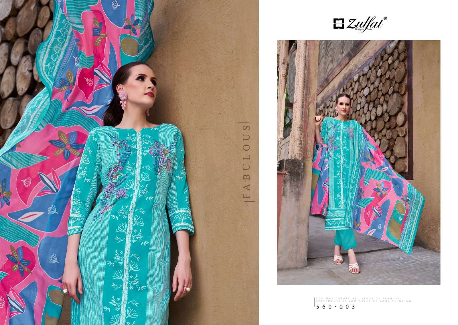 zulfat designer suits zohra vol 3 cotton elegant look salwar suit catalog