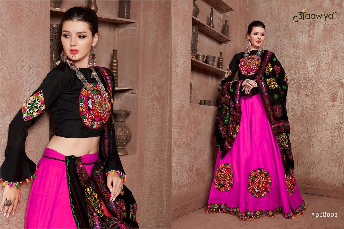 aawiya officeal 8002 colours art silk festive look lehenga single