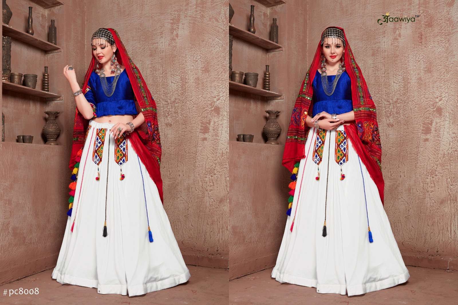 aawiya officeal 8008 rajwadi vol 02 art silk festive look lehenga single