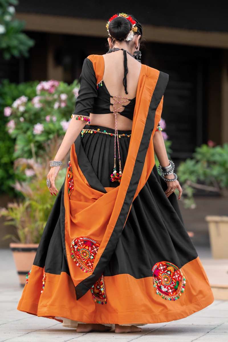 aawiya officeal  awy 7066 C pure cotton festive look lehenga single