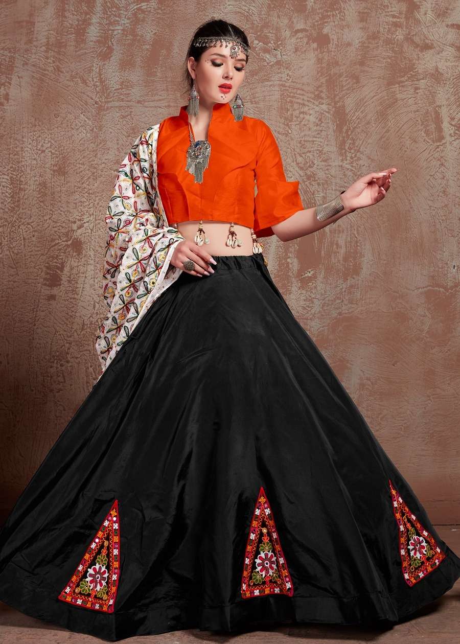 aawiya officeal  rajwadi vol 2 taffeta silk attrective look lehenga single