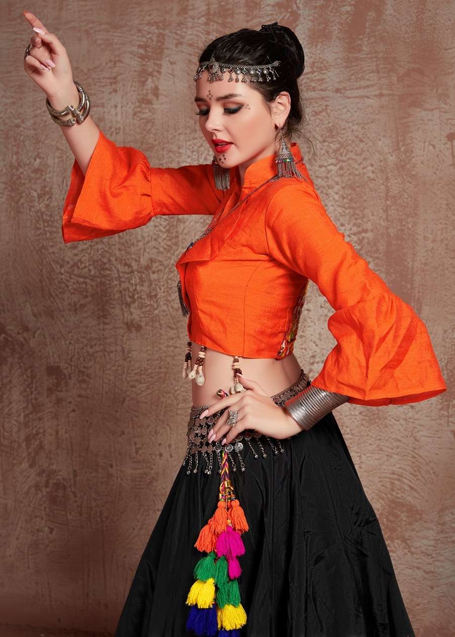 aawiya officeal  rajwadi vol 2 taffeta silk attrective look lehenga single