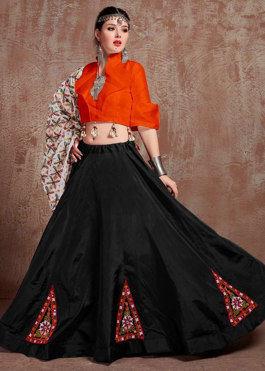 aawiya officeal  rajwadi vol 2 taffeta silk attrective look lehenga single