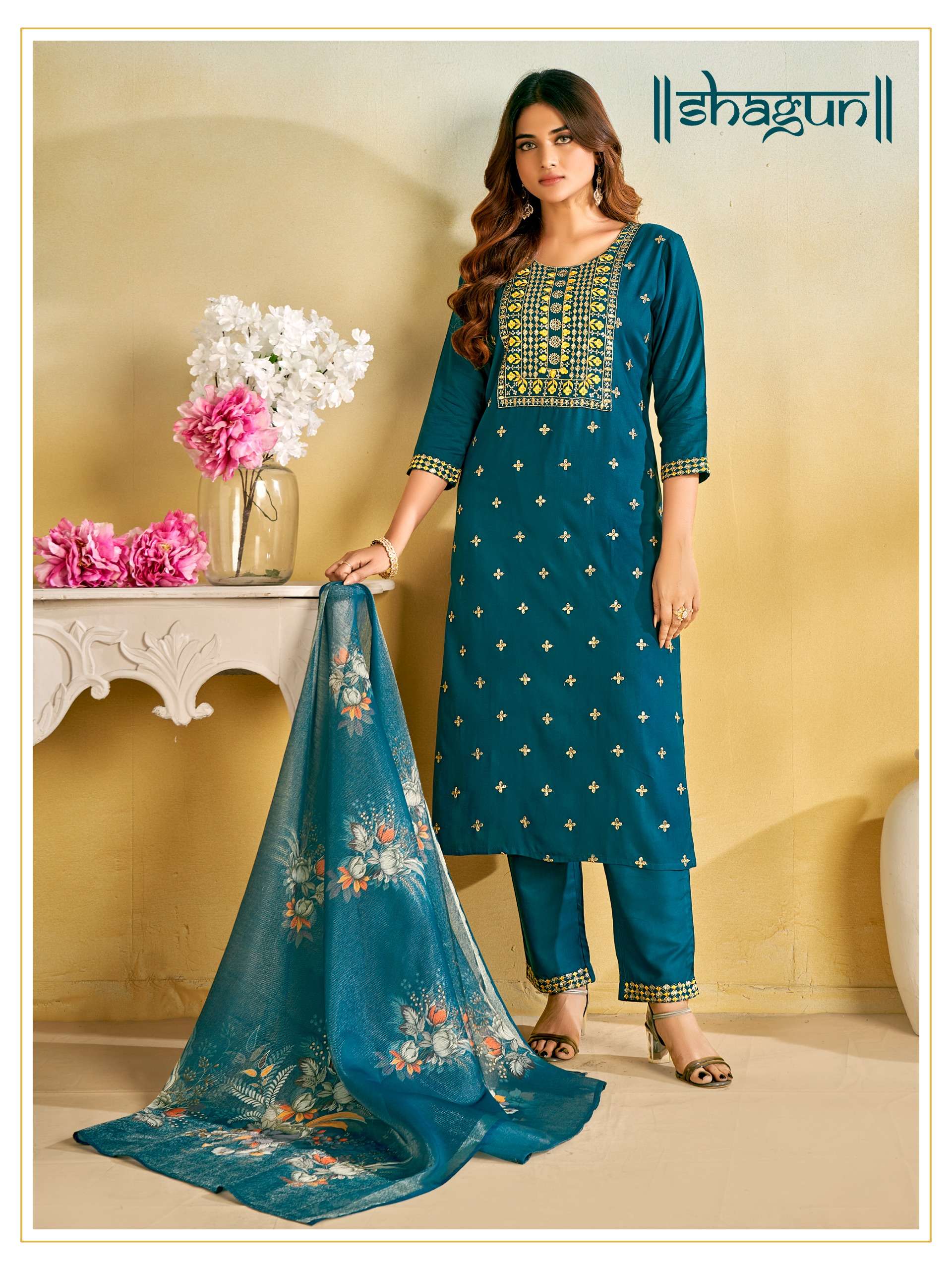 banwery fashion shagun rayon innovative look kurti bottom dupatta catalog